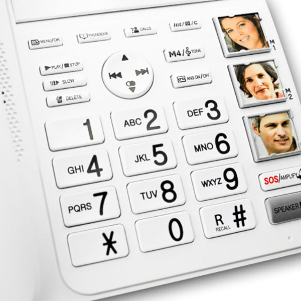 Téléphone amplifié avec photos Geemarc CL595 pour seniors, malvoyants ou malentendants